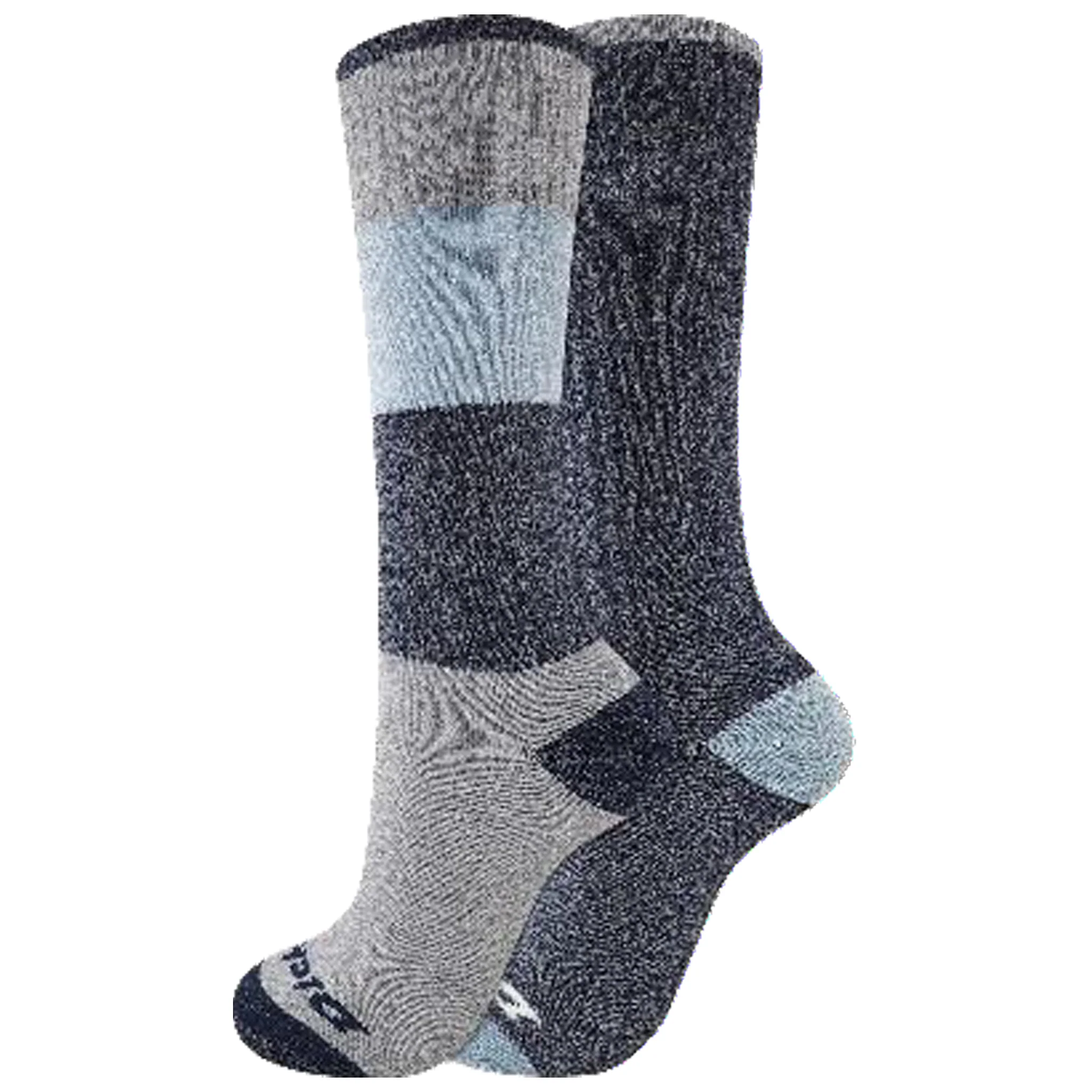 Dickies Women's 2 Packs Charcoal Fiber Color Block Thermal Crew Socks, Sizes 6-9 ( I 211024 )