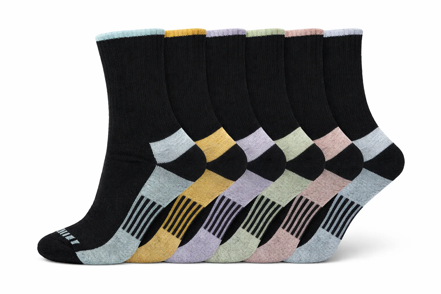 Dickies Women's 6 Packs Dri-Tech Mid Crew Socks, Sizes 6-9 ( I611036 ) - Image 3