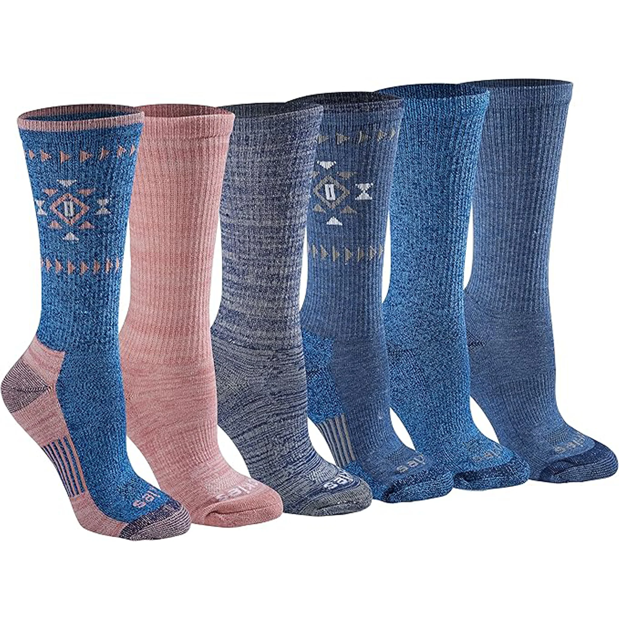 Dickies Women's 6 Packs Dri-Tech Moisture Control Aztec Crew Socks, Sizes 6-9 ( I 61006 ) - Image 3