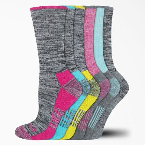 Dickies Women's 6 Packs Dri-Tech Moisture Control Free Run Crew Socks, Sizes 6-9 ( 61004 ) - Image 2