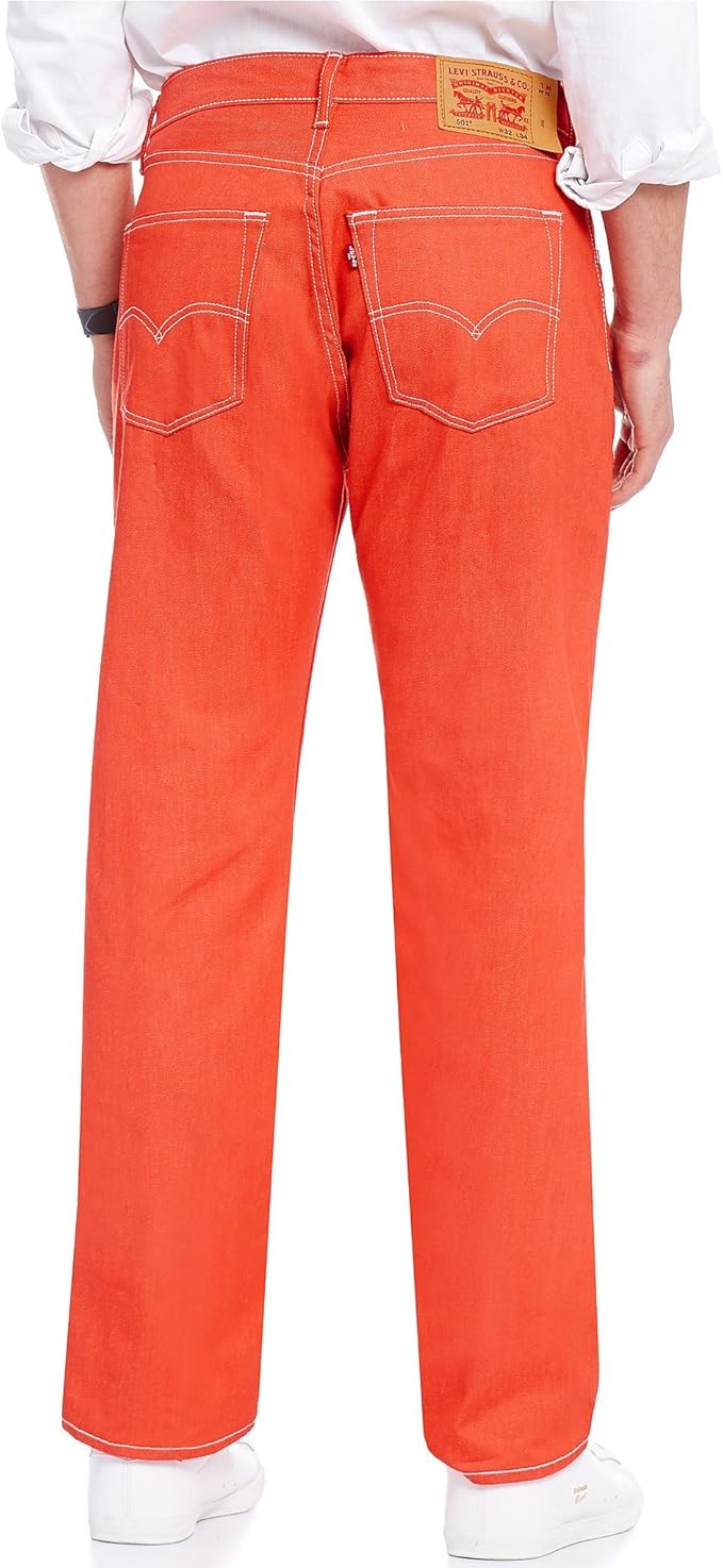 Discontinued  Levi's Men's 501 Original Shrink-to-Fit Jeans Coral  00501-2405 - Image 3