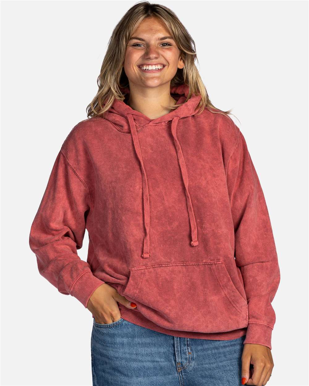 Dyenomite Premium Fleece Mineral Wash Hooded Sweatshirt - Image 3