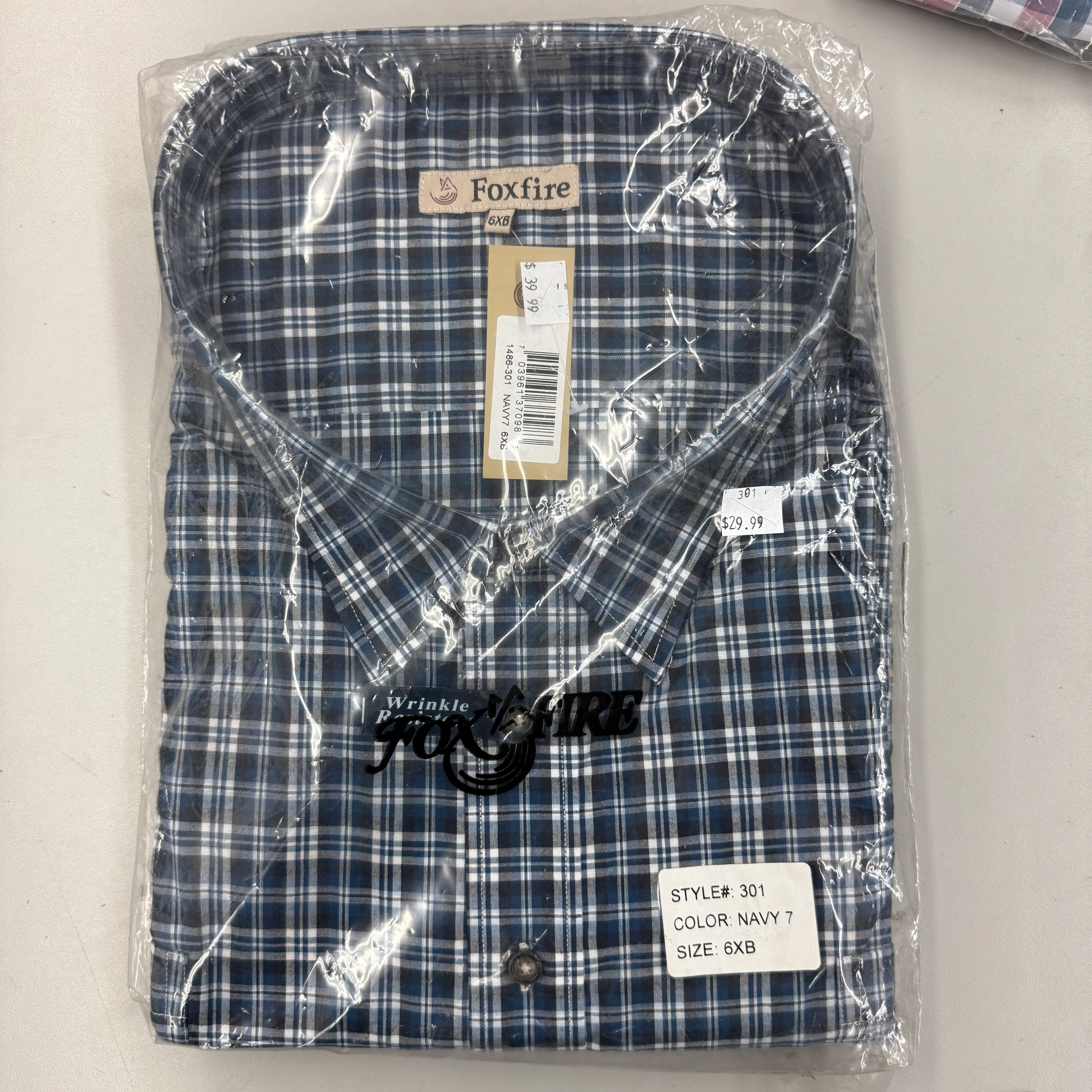 FoxFire Button Up Short Sleeve Shirt - Dark Navy - CLEARANCE