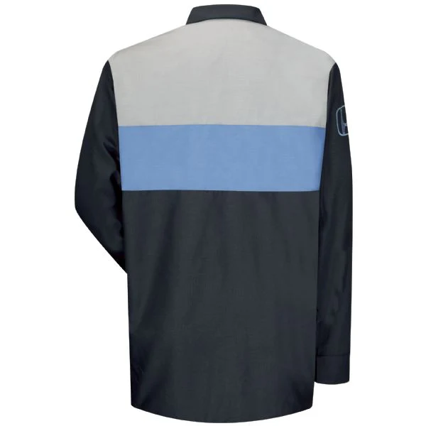 Honda® Long Sleeve Technician Shirt - Navy/Lt. Grey/Honda Blue - SY14HD - Image 3
