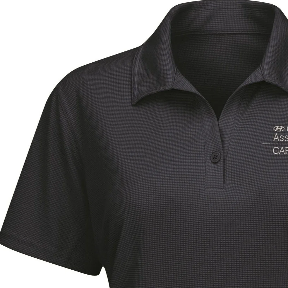 Hyundai® Women's Short Sleeve Performance Knit Flex Series Polo - Black - 5188BK - Image 3