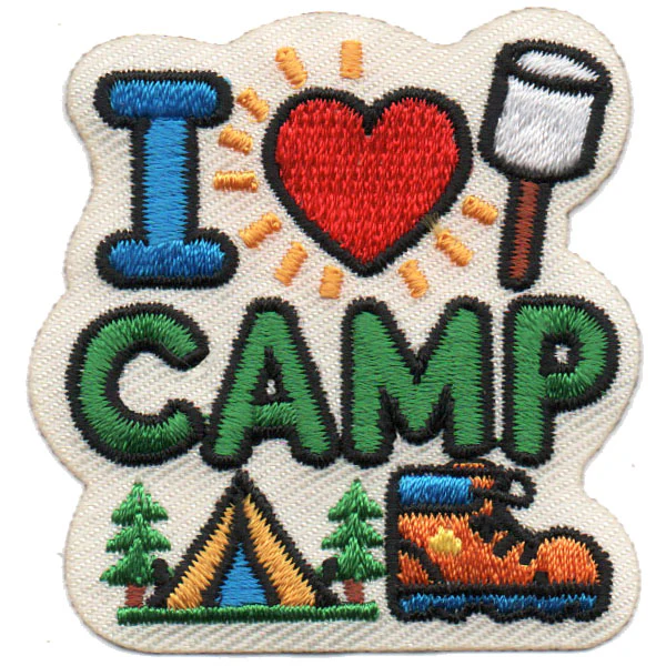 I Love Camp Patch Iron On