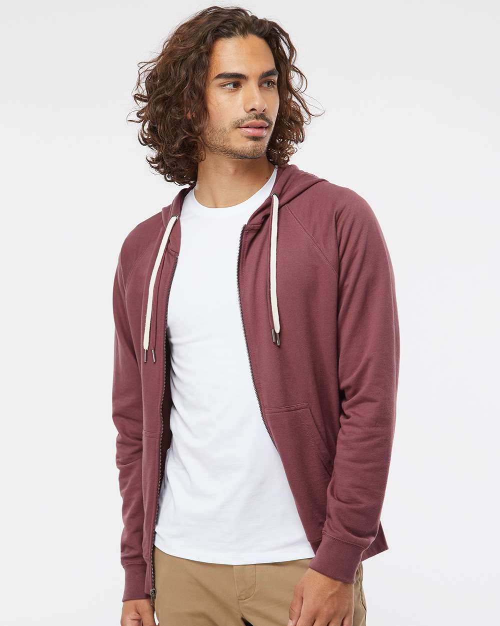 Independent Trading Co. Icon Lightweight Loopback Terry Full-Zip Hooded Sweatshirt - Image 10