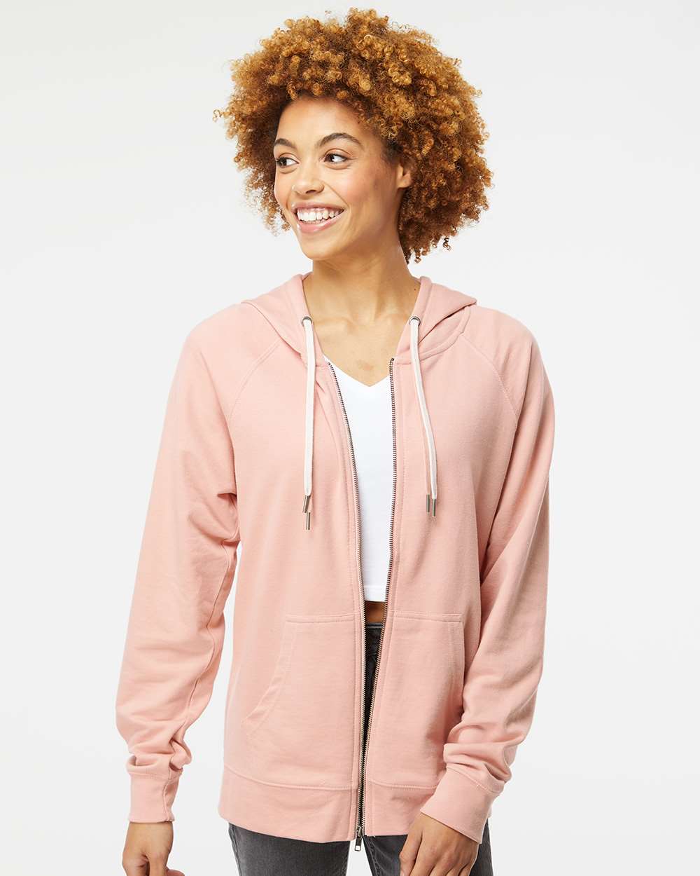 Independent Trading Co. Icon Lightweight Loopback Terry Full-Zip Hooded Sweatshirt - Image 11