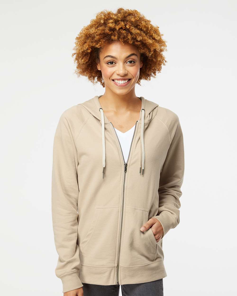 Independent Trading Co. Icon Lightweight Loopback Terry Full-Zip Hooded Sweatshirt - Image 12