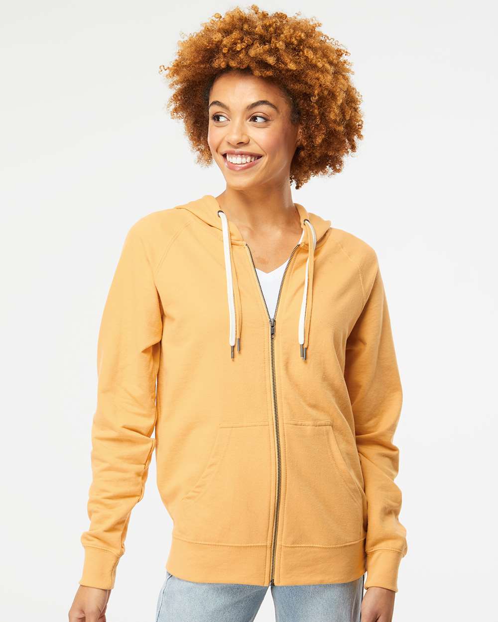 Independent Trading Co. Icon Lightweight Loopback Terry Full-Zip Hooded Sweatshirt - Image 6