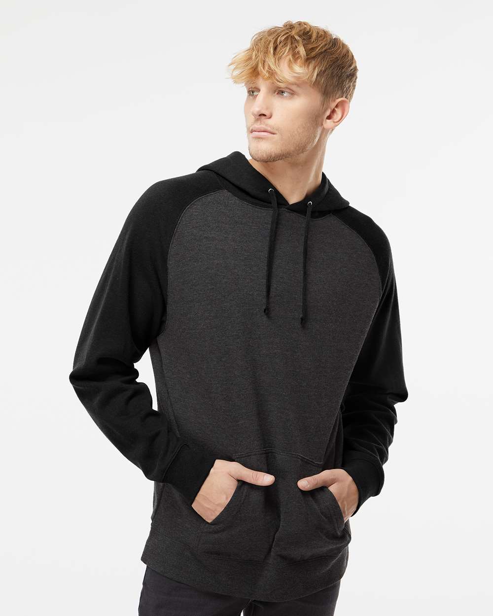Independent Trading Co. Raglan Hooded Sweatshirt - Image 2