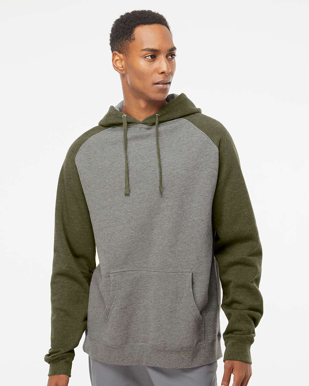 Independent Trading Co. Raglan Hooded Sweatshirt - Image 4