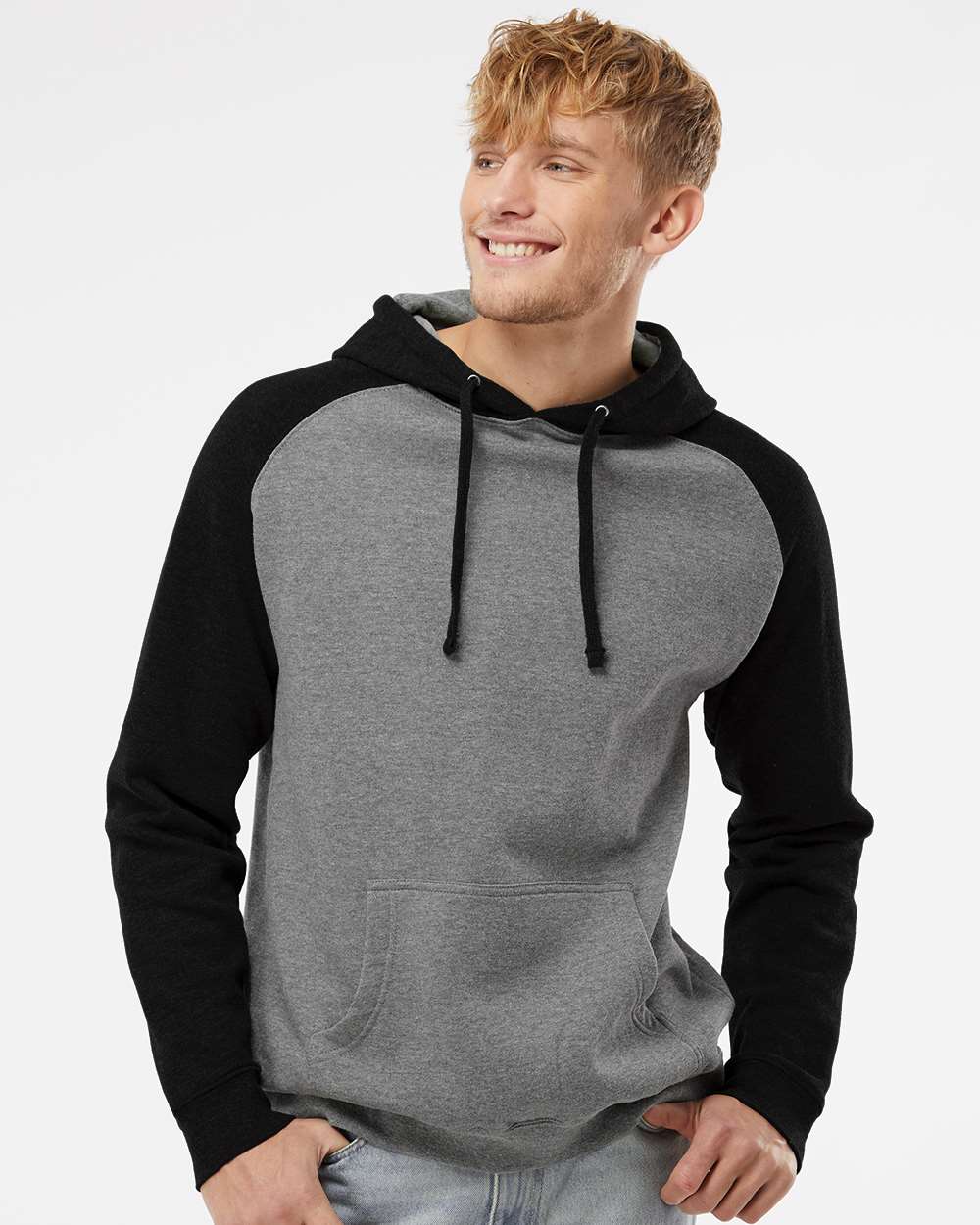 Independent Trading Co. Raglan Hooded Sweatshirt - Image 5