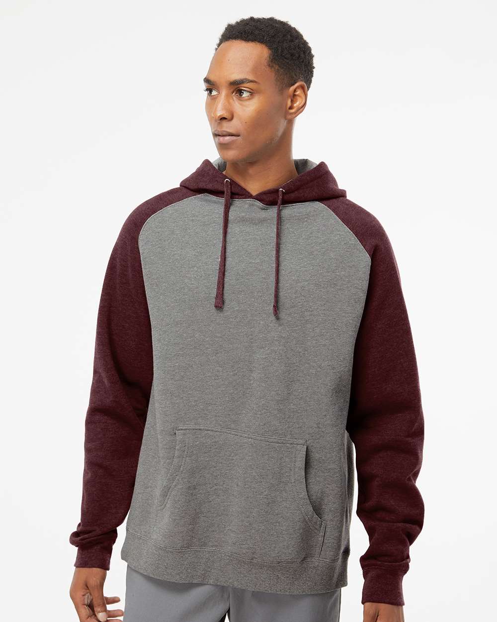 Independent Trading Co. Raglan Hooded Sweatshirt - Image 6