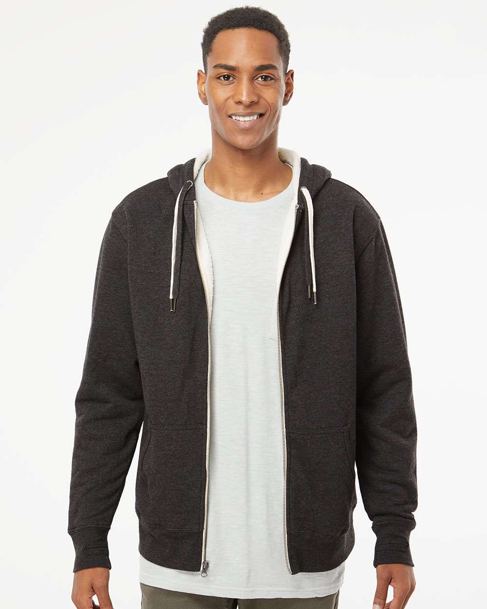 Independent Trading Co.  Sherpa-Lined Hooded Sweatshirt - Image 3