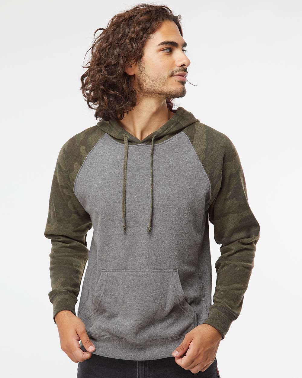 Independent Trading Co. Special Blend Raglan Hooded Sweatshirt - Image 10