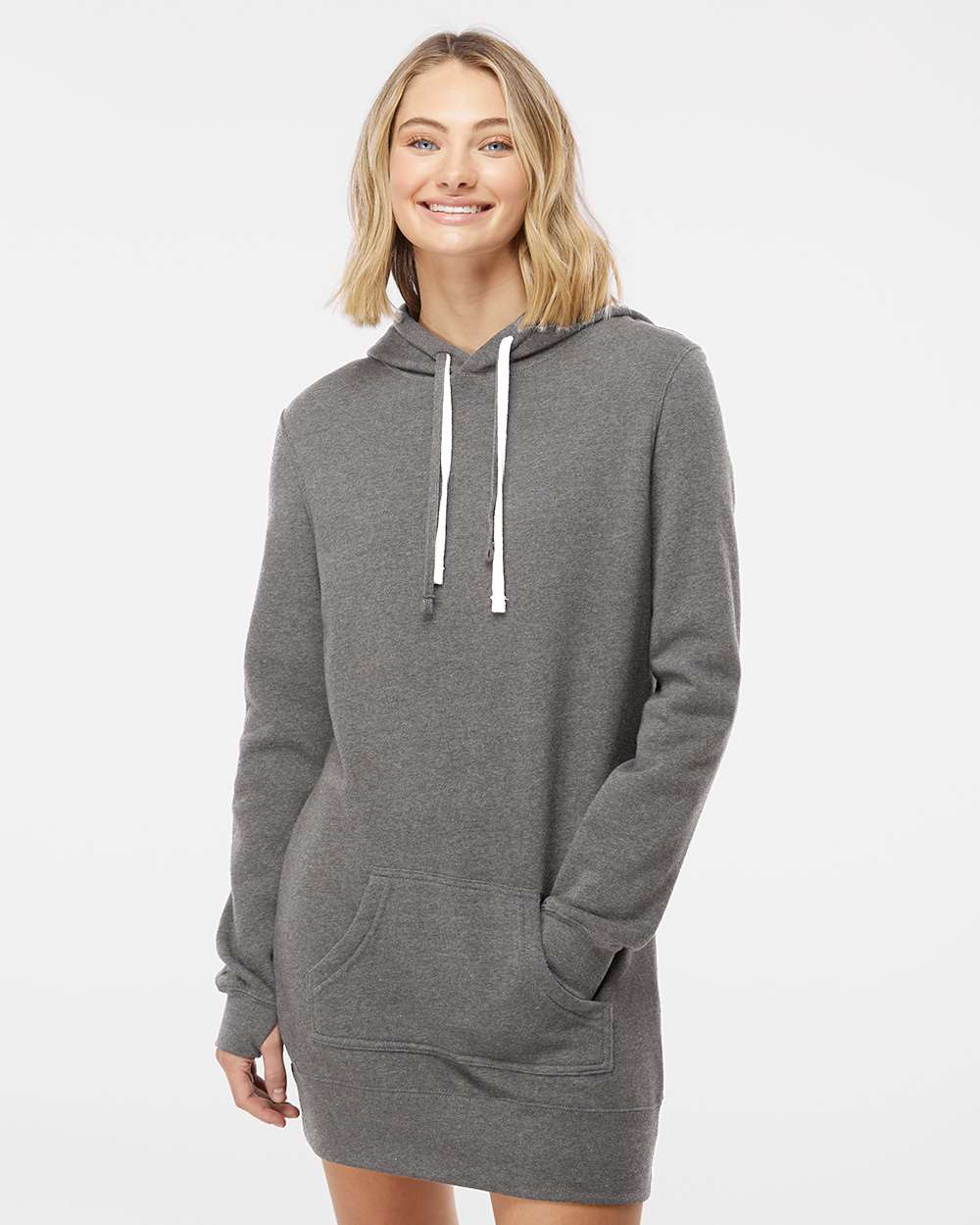 Independent Trading Co. Women’s Special Blend Hooded Sweatshirt Dress - Image 3