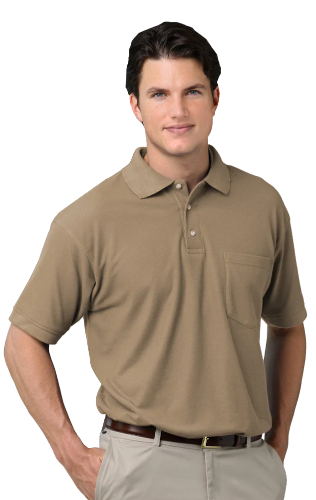 Blue Generation Men's Teflon Pique Polo with Pocket - Image 10