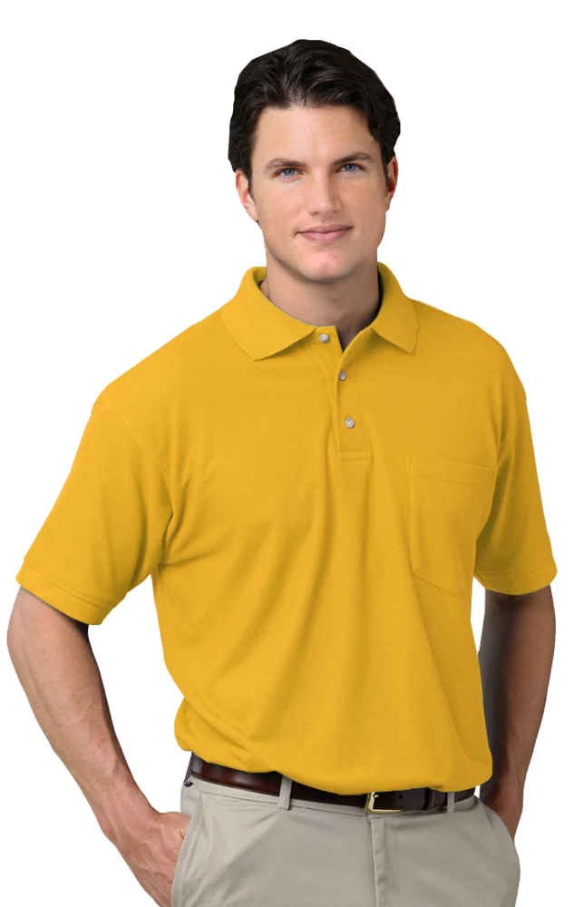 Blue Generation Men's Teflon Pique Polo with Pocket - Image 12