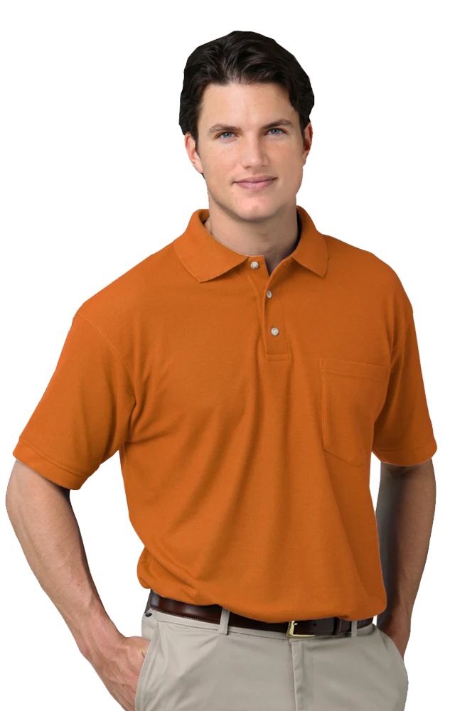 Blue Generation Men's Teflon Pique Polo with Pocket - Image 7