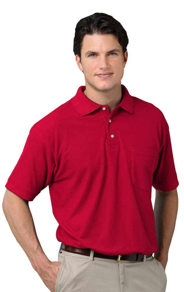 Blue Generation Men's Teflon Pique Polo with Pocket - Image 8
