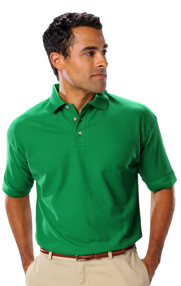 Blue Generation Men's Teflon Pique Polo without Pocket - Image 4