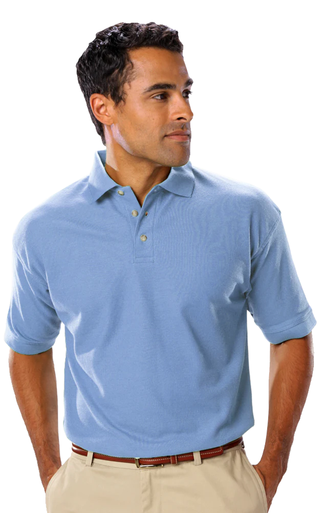 Blue Generation Men's Teflon Pique Polo without Pocket - Image 5
