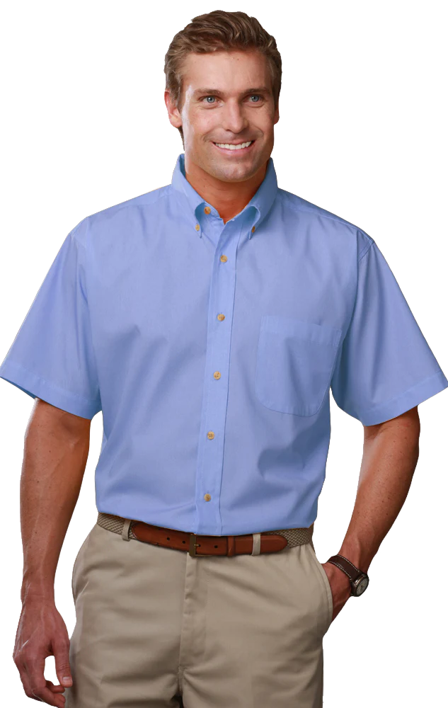 Blue Generation Men's Teflon Twill S/S Shirt - Image 5