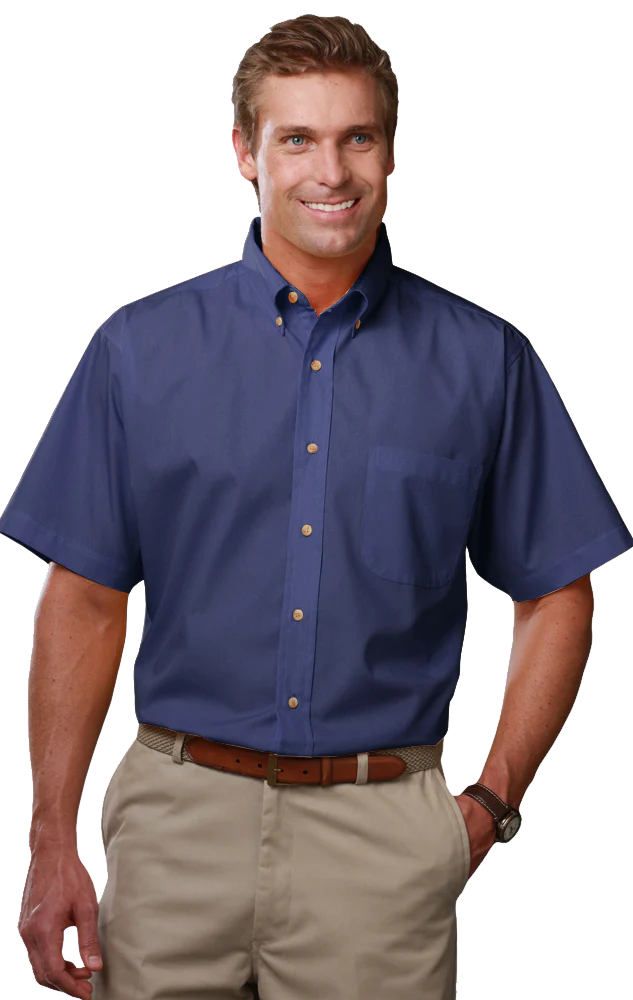 Blue Generation Men's Teflon Twill S/S Shirt - Image 7