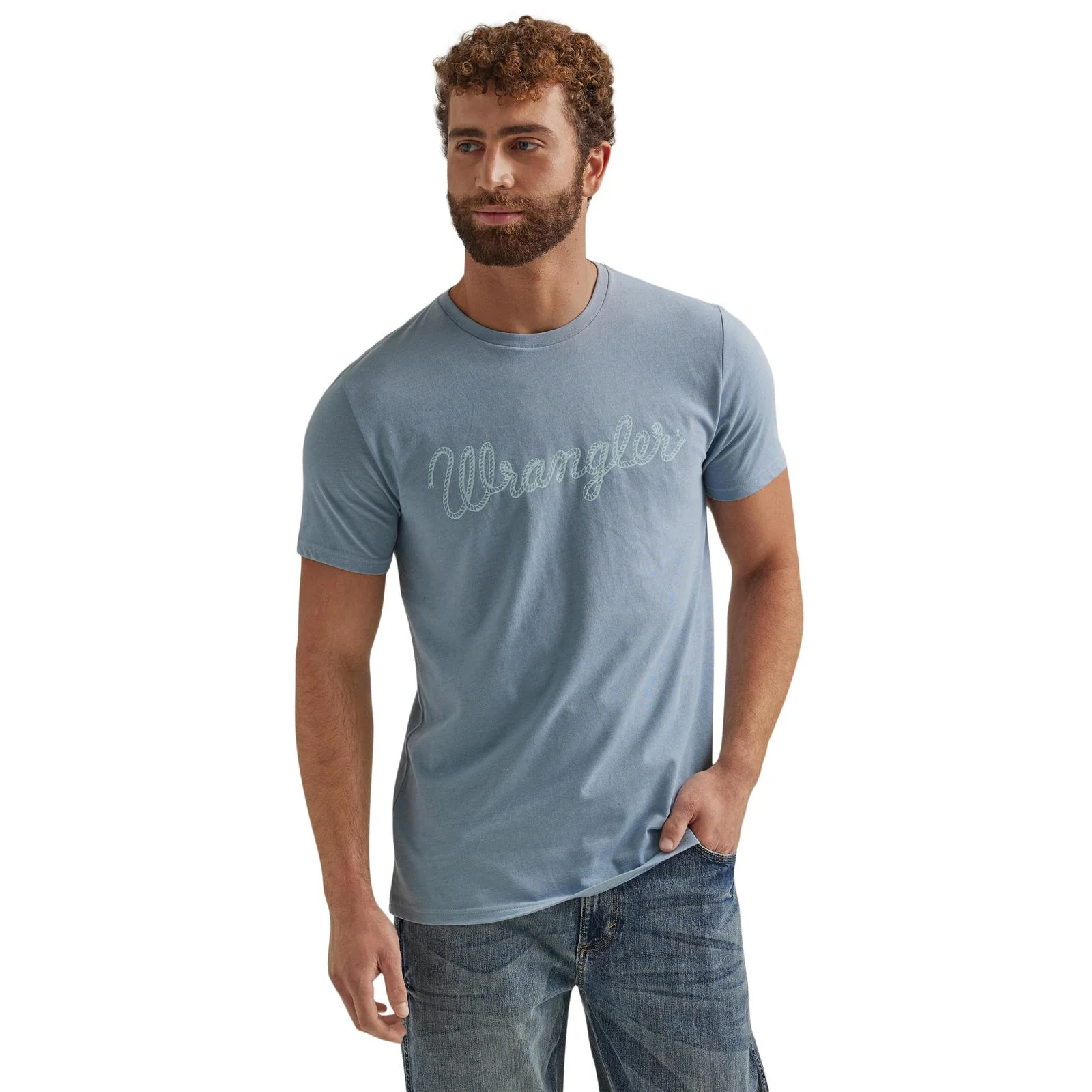 Men's Wrangler® Rope Logo T-Shirt - Ashley Blue - 112344127