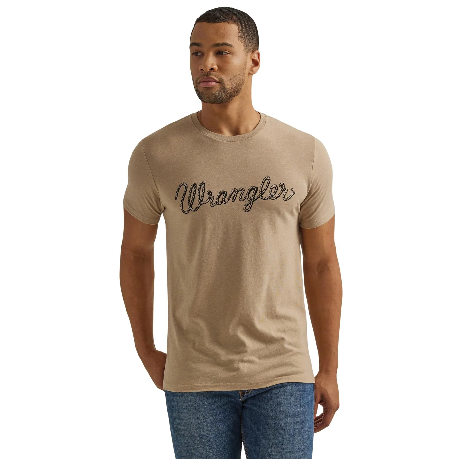 Men's Wrangler® Rope Logo T-Shirt - Trench Coat Heather - 112344128