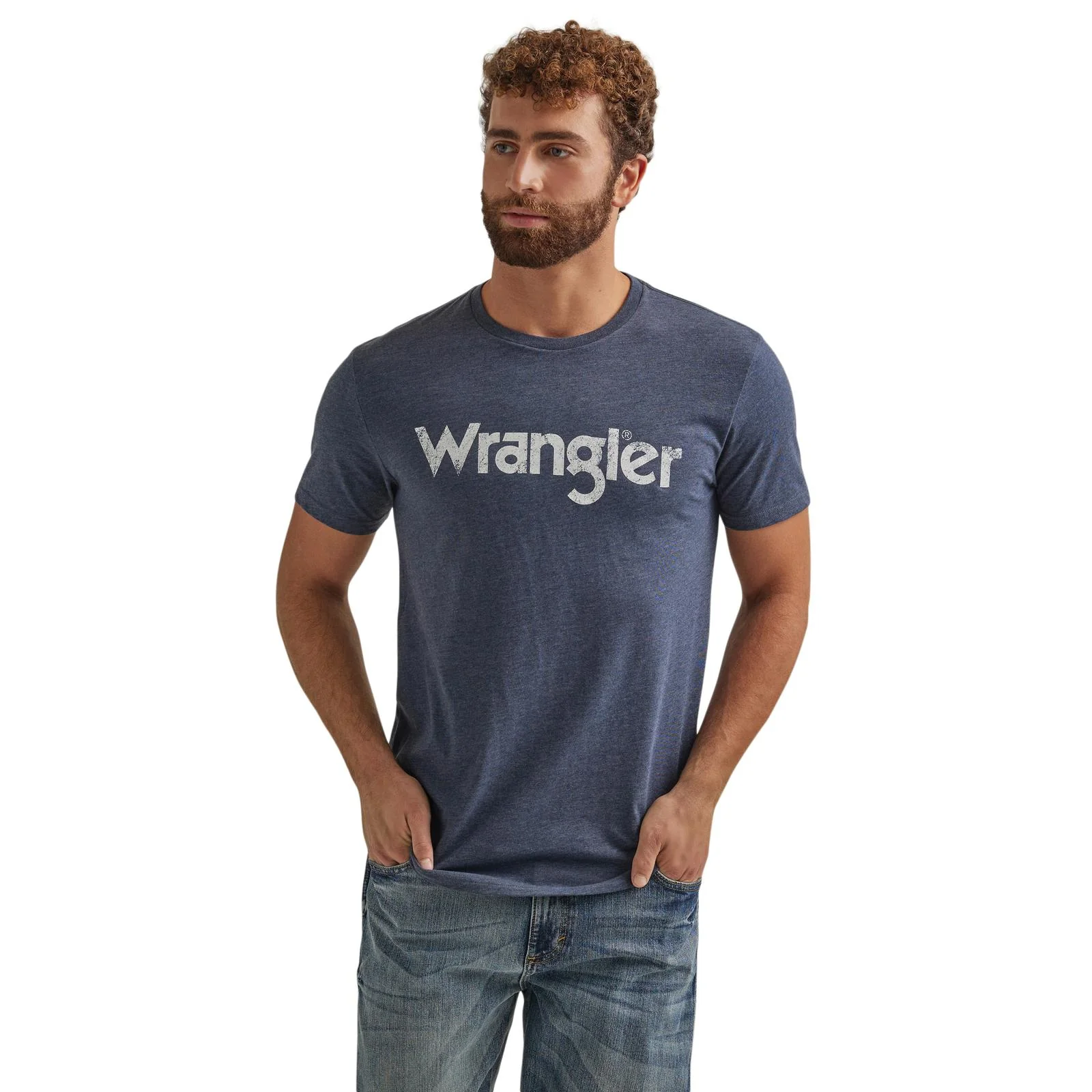 Men's Wrangler Kabel Logo T-Shirt - Navy - 112344136