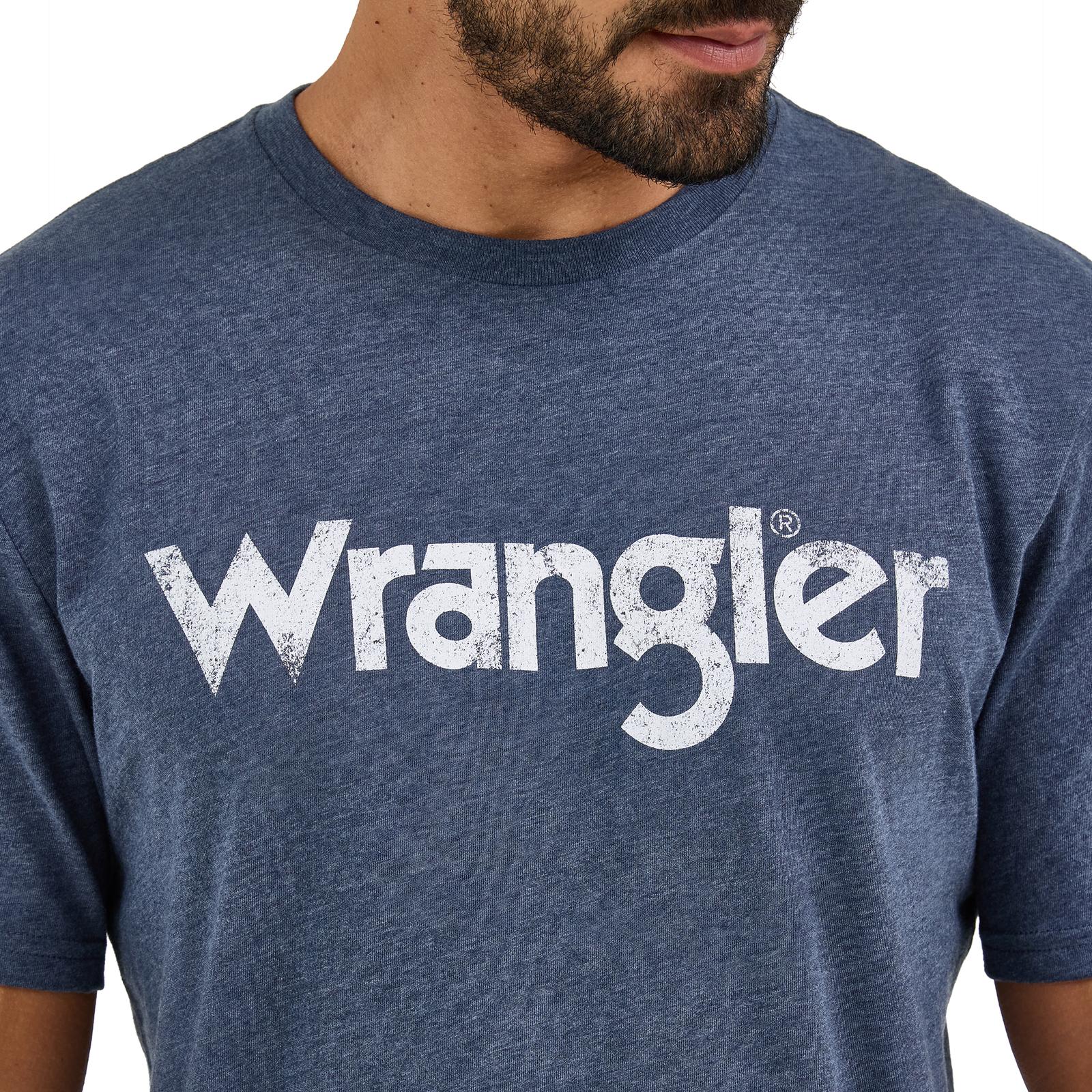 Men's Wrangler Kabel Logo T-Shirt - Navy - 112344136 - Image 3