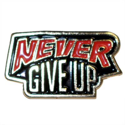 Never Give Up Pin