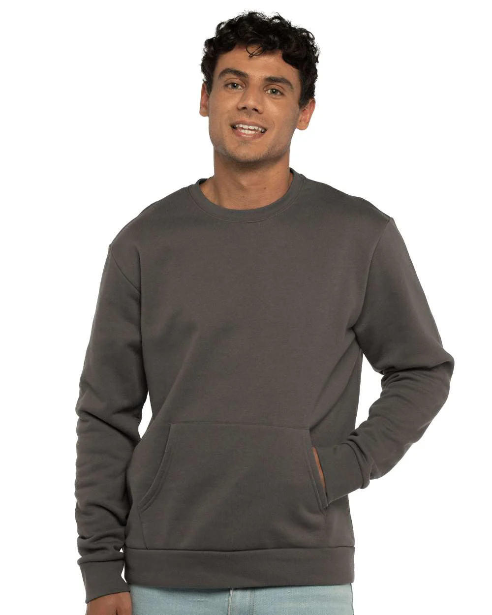 Next Level Santa Cruz Pocket Crewneck Sweatshirt - Image 2