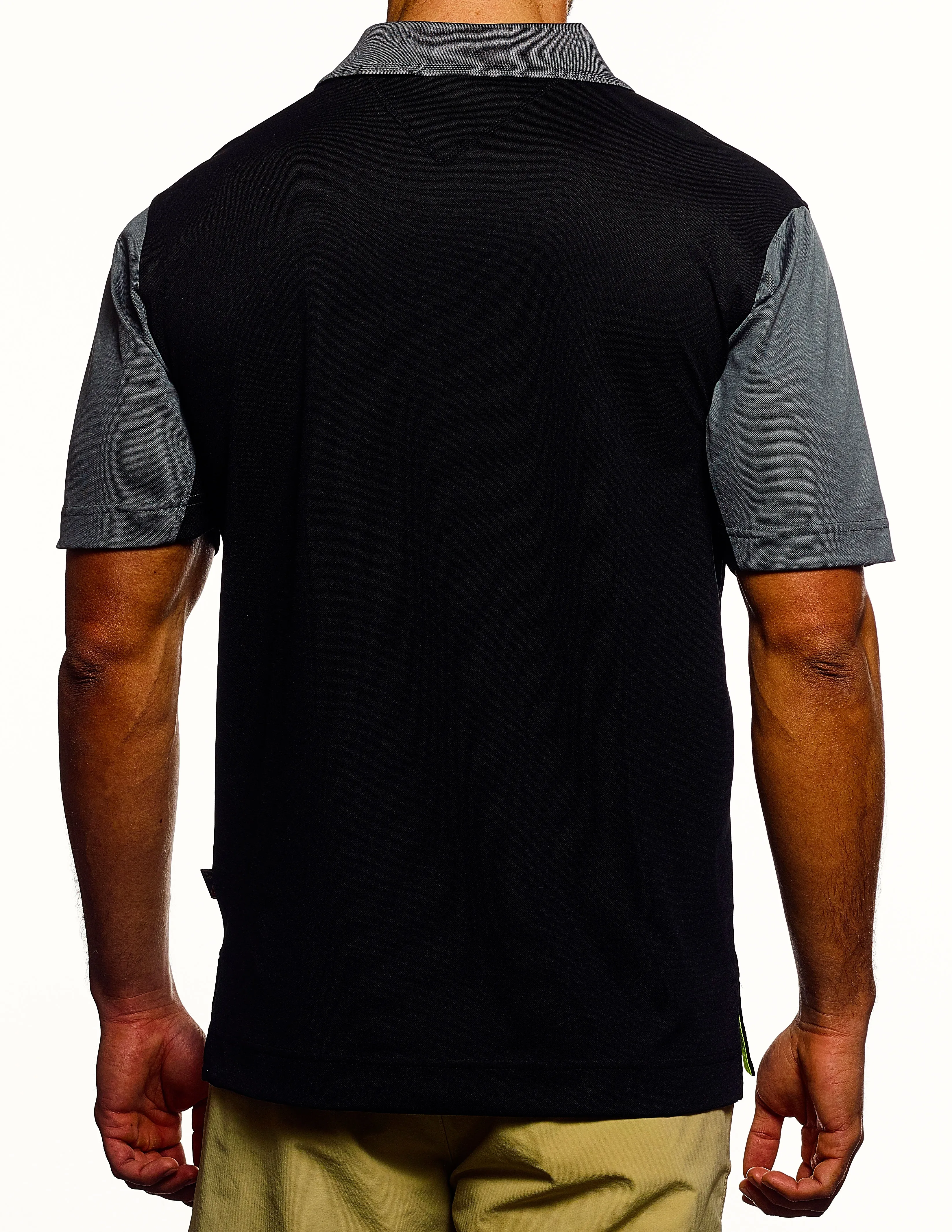 Pro Celebrity KTN347 Men's Corvette Polo Shirt, Black & Graphite, 2X-Large (Clearance) - Image 2