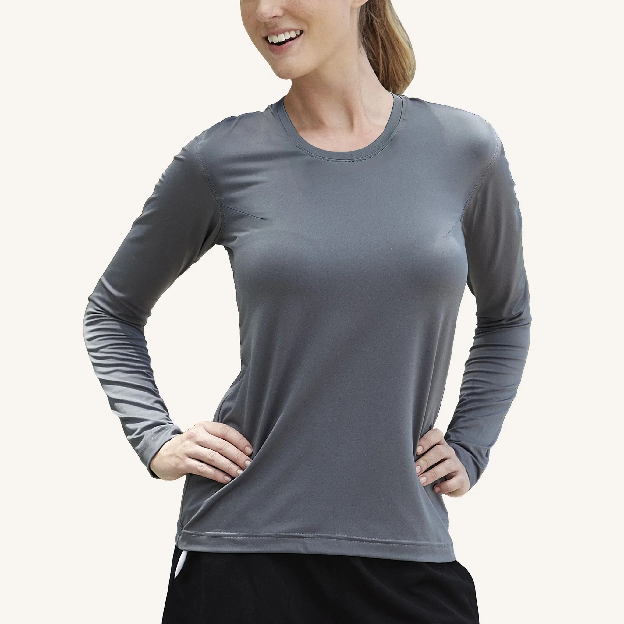 Pro Celebrity Ladies Catalyst Crewneck Long Sleeve Shirt - Image 2