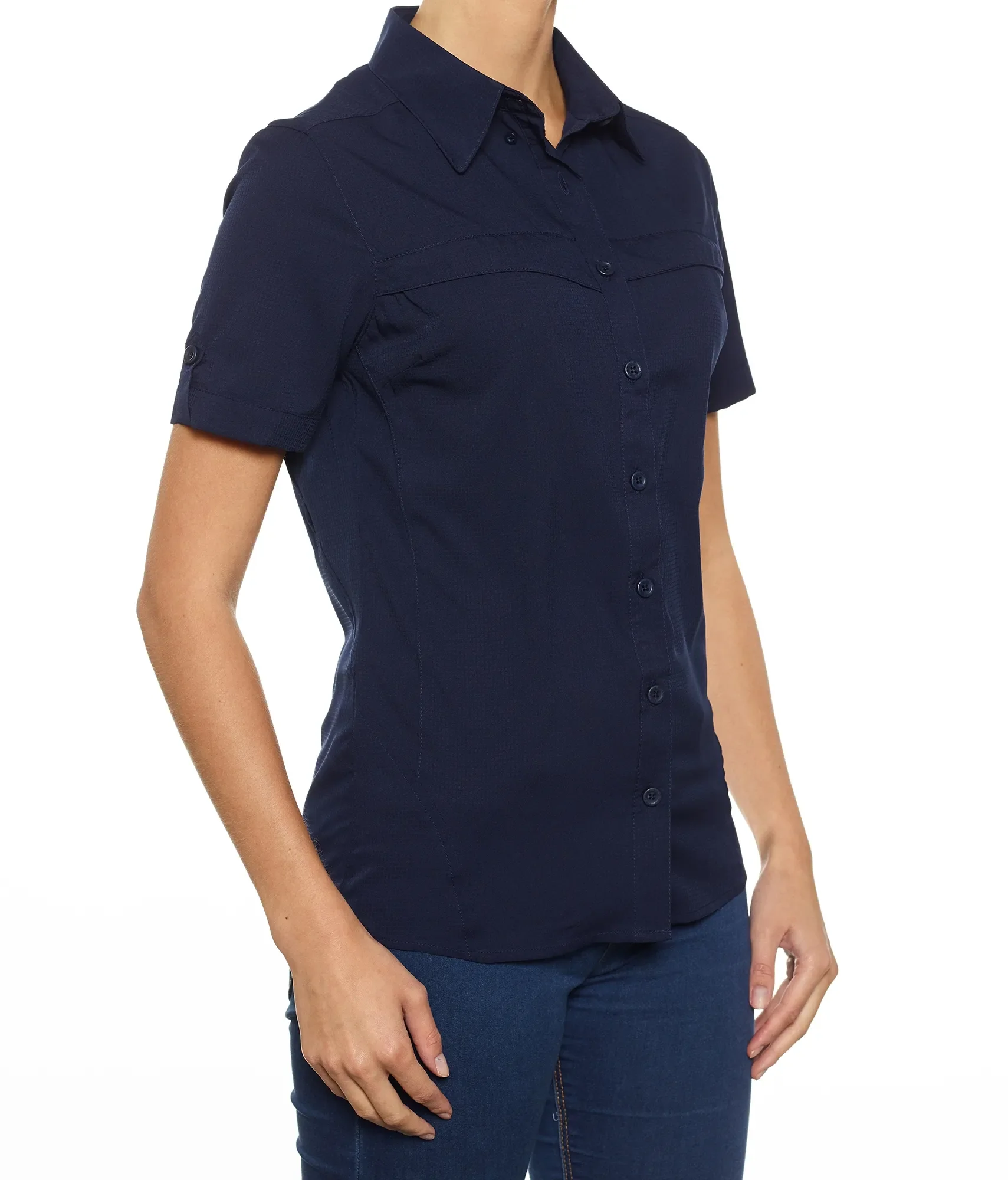 Pro Celebrity Ladies' Fishing Shirt, Navy, X-Small (Clearance) - Image 2