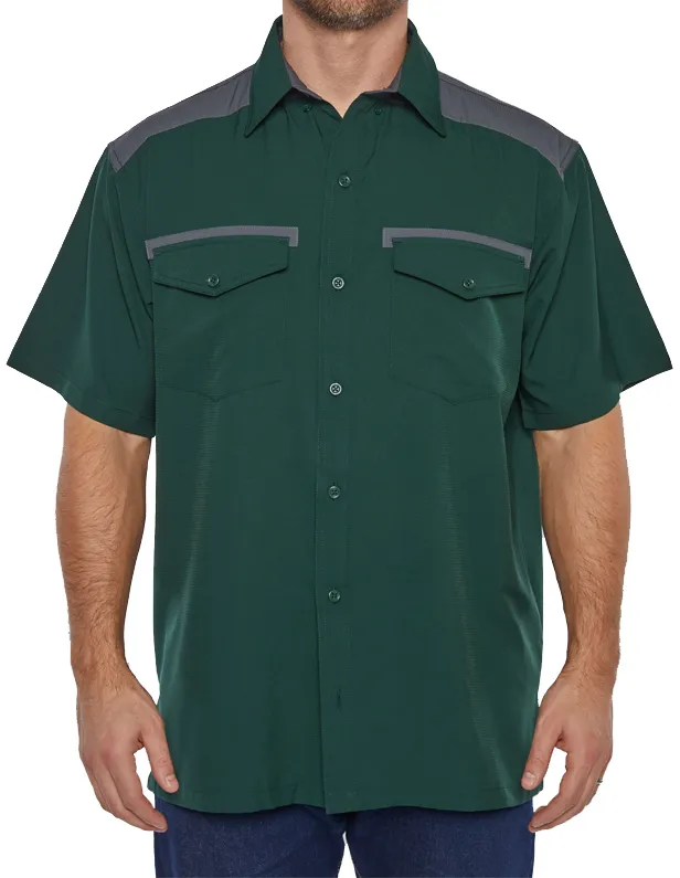 Pro Celebrity Men's Short Sleeve Icon Color Block Fishing Shirt - Image 2