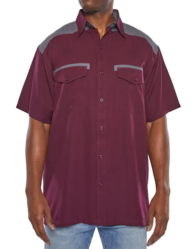 Pro Celebrity Men's Short Sleeve Icon Color Block Fishing Shirt - Image 3