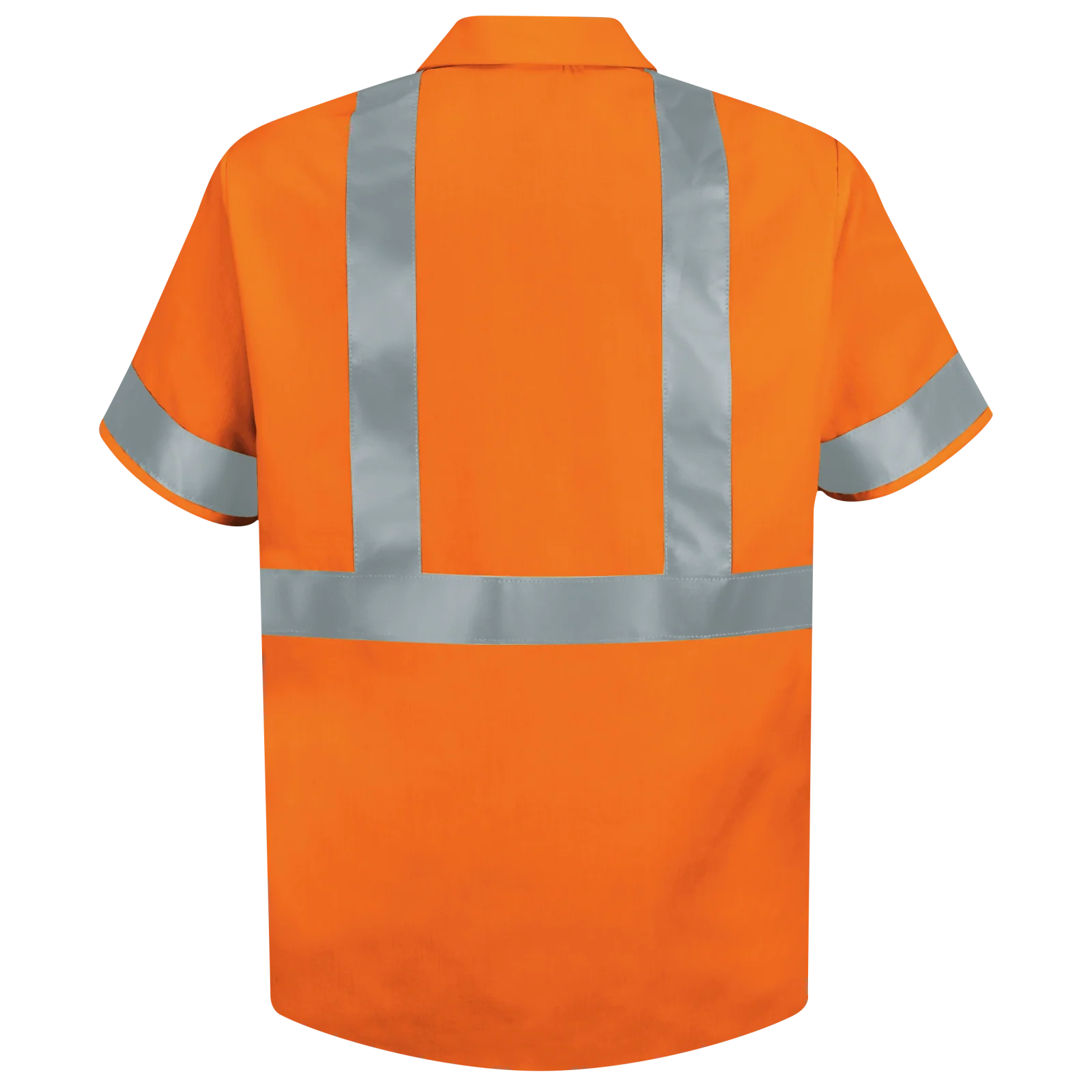 Red Kap Men's Hi-Visibility Orange Short Sleeve Work Shirt - Type R, Class 2 - Image 2