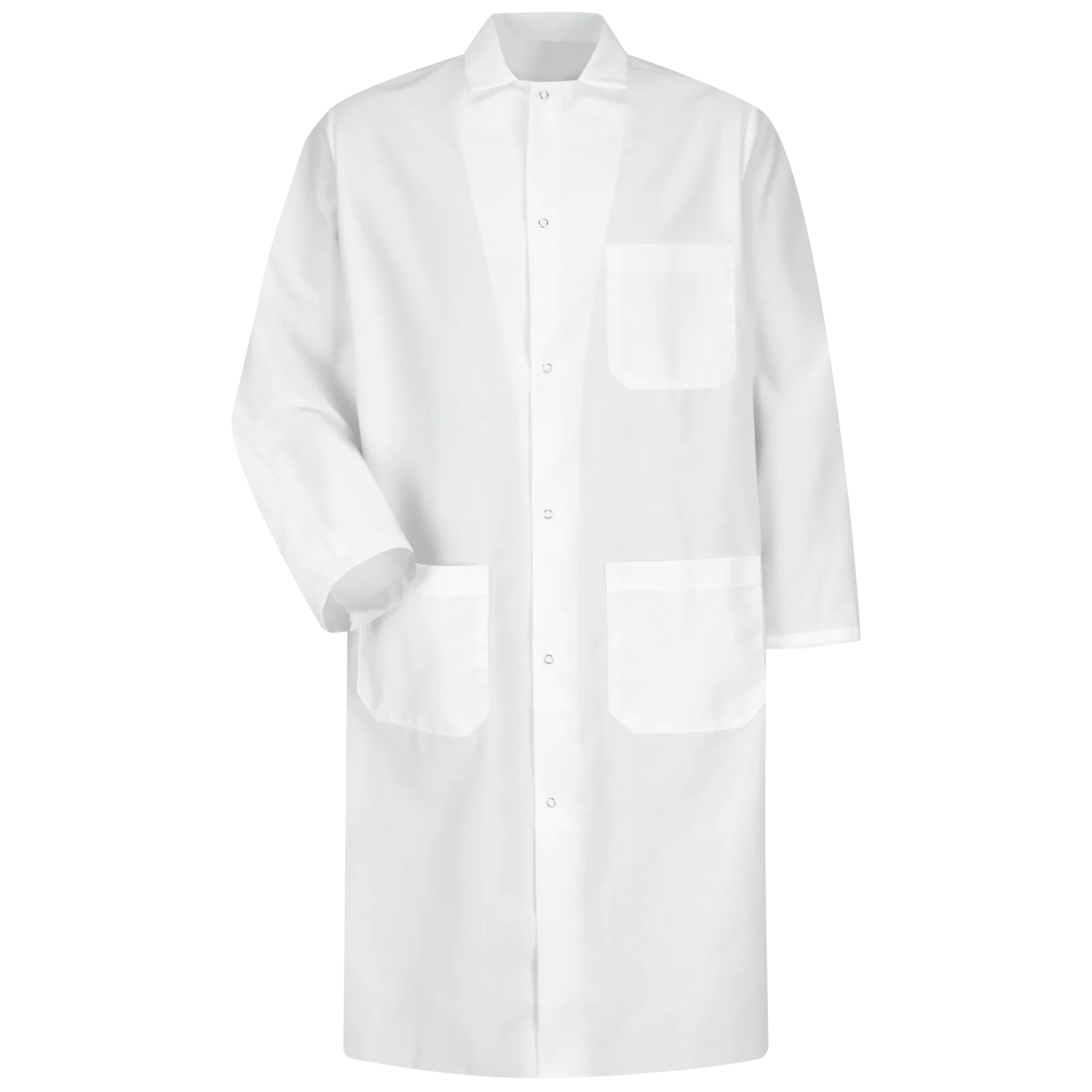Red Kap Gripper-Front Spun Polyester Butcher Coat with Interior Pocket