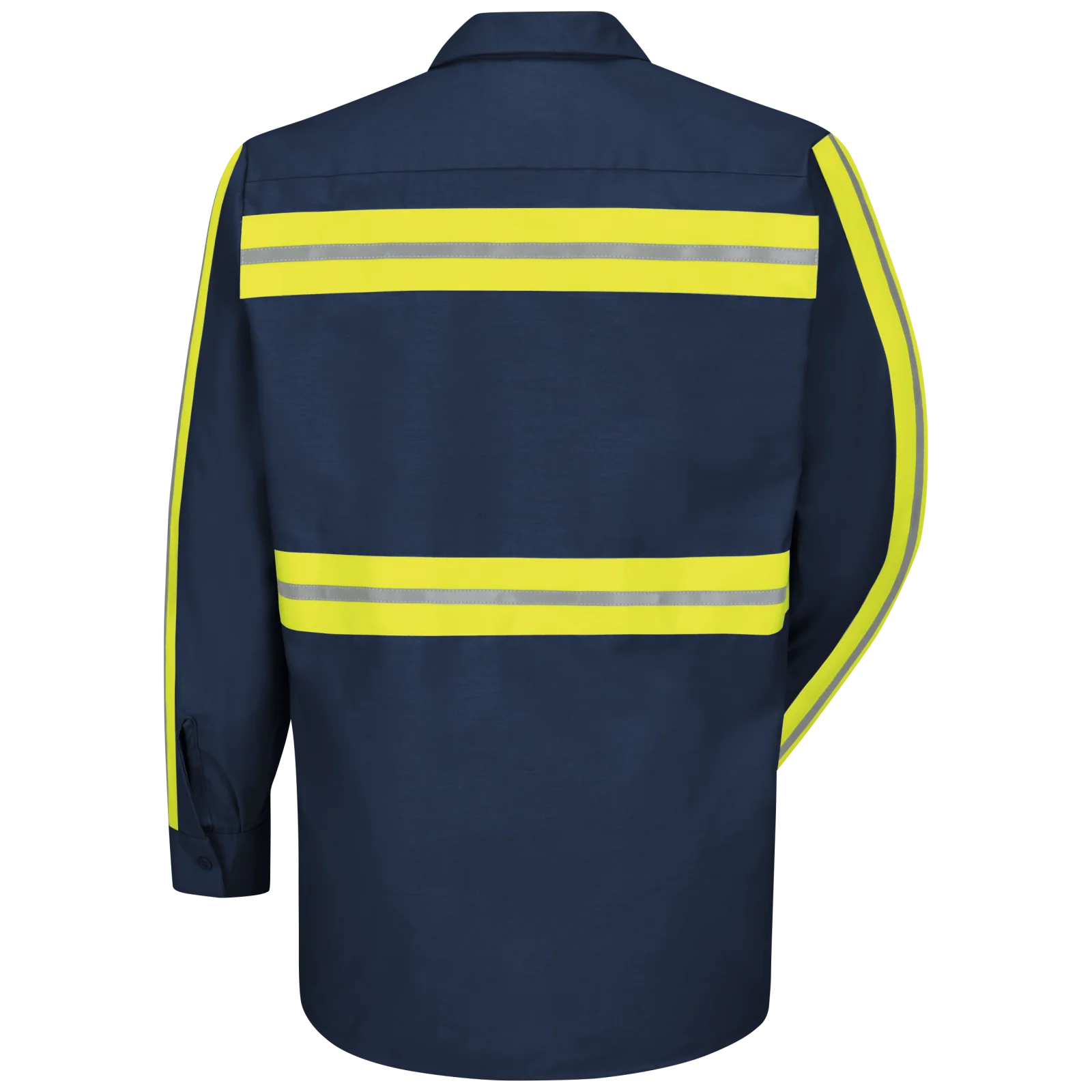 Red Kap Long Sleeve Enhanced Visibility Industrial Work Shirt - Image 5