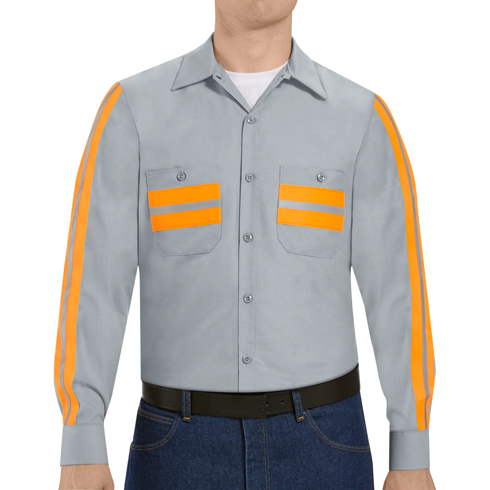 Red Kap Long Sleeve Enhanced Visibility Shirt - Image 3