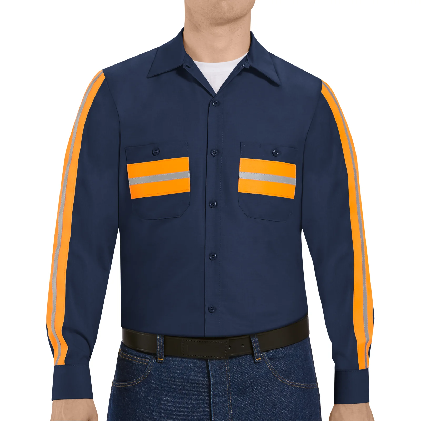 Red Kap Long Sleeve Enhanced Visibility Shirt - Image 6