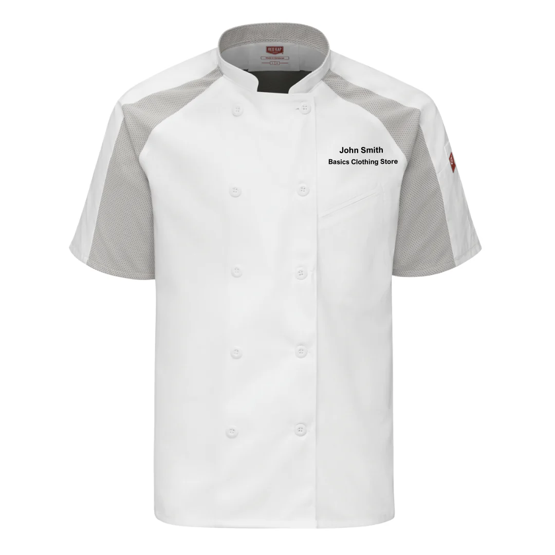 Red Kap Men's Airflow Raglan Chef Coat with OilBlok - Image 2