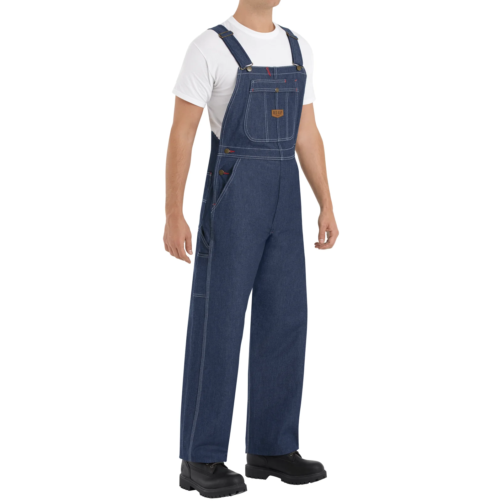 Red Kap Men's Denim Bib Overall -Denim - Image 4