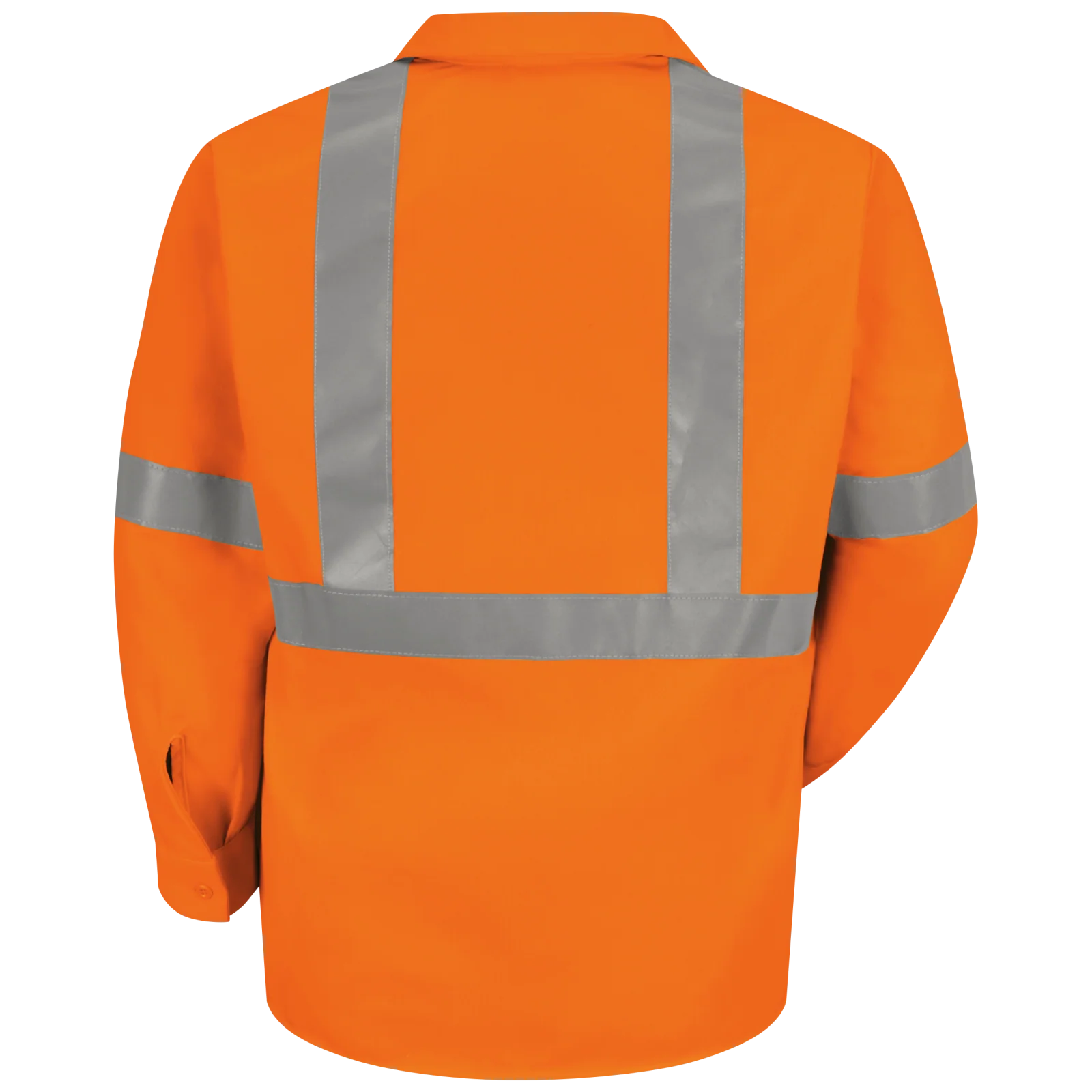 Red Kap Men's Hi-Visibility Orange Long Sleeve Work Shirt - Type R, Class 2 - Image 2