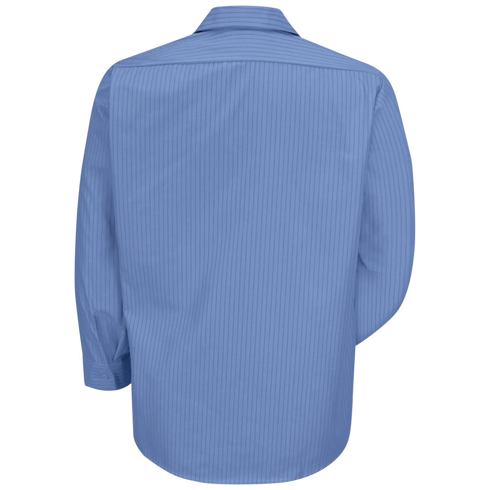 Red Kap Men's Long Sleeve Industrial Stripe Work Shirt-Petrol Blue / Navy Stripe - Image 2