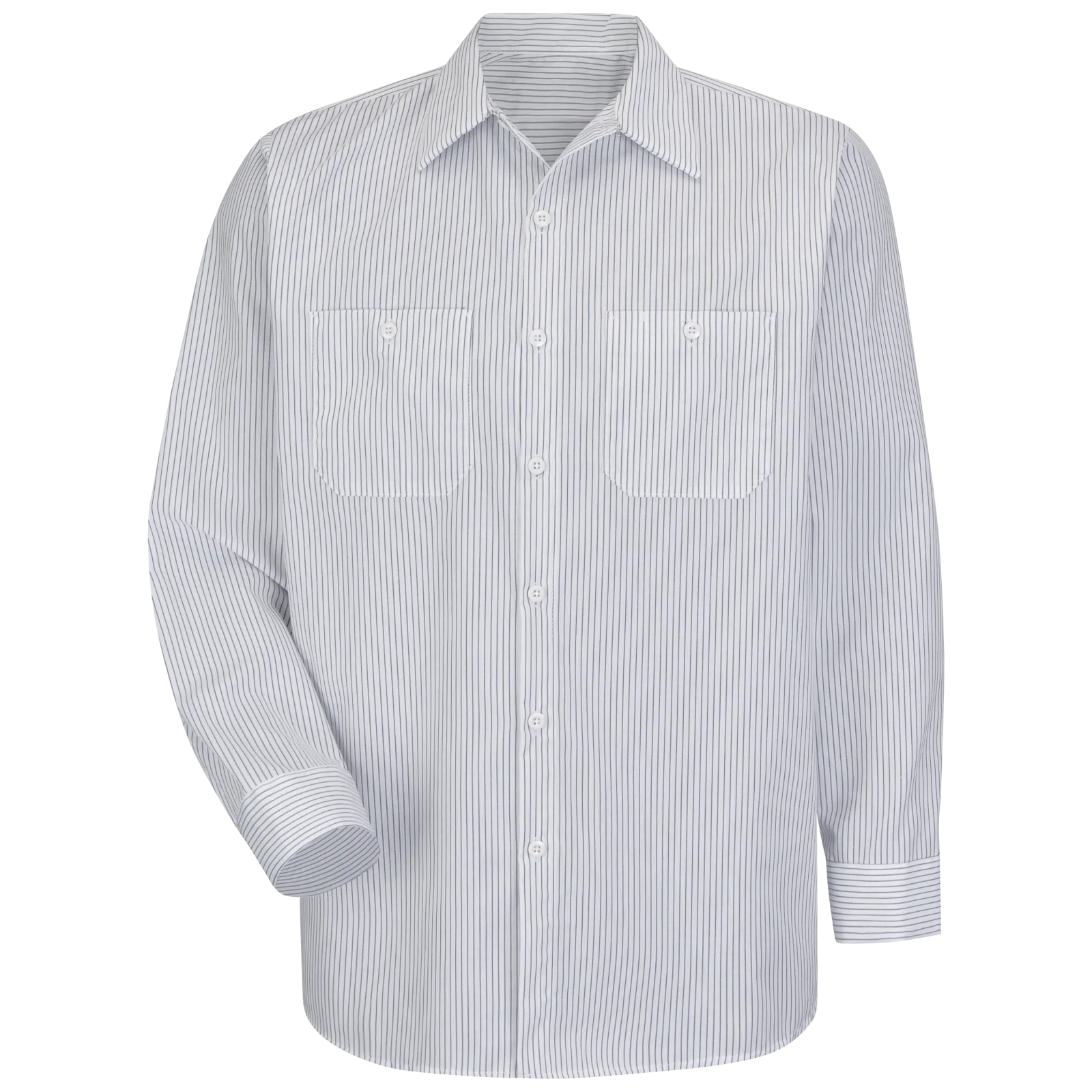 Red Kap Men's Long Sleeve Industrial Striped Work Shirt - Image 2